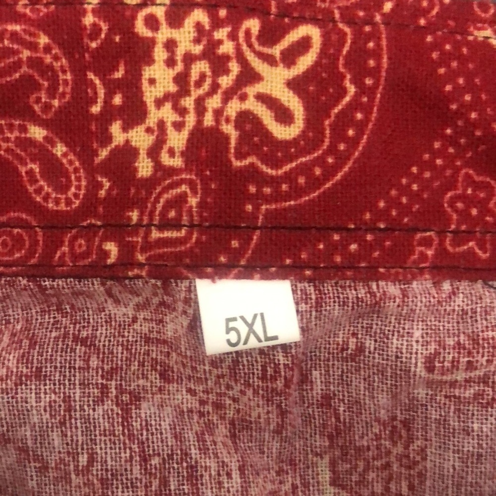 Unbranded‎ Men’s Red Patterned Shirt - Picture 8 of 8